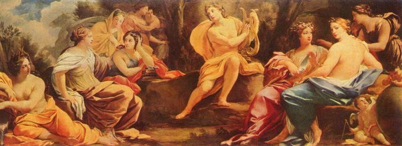 Simon Vouet Apollo and the Muses oil painting image